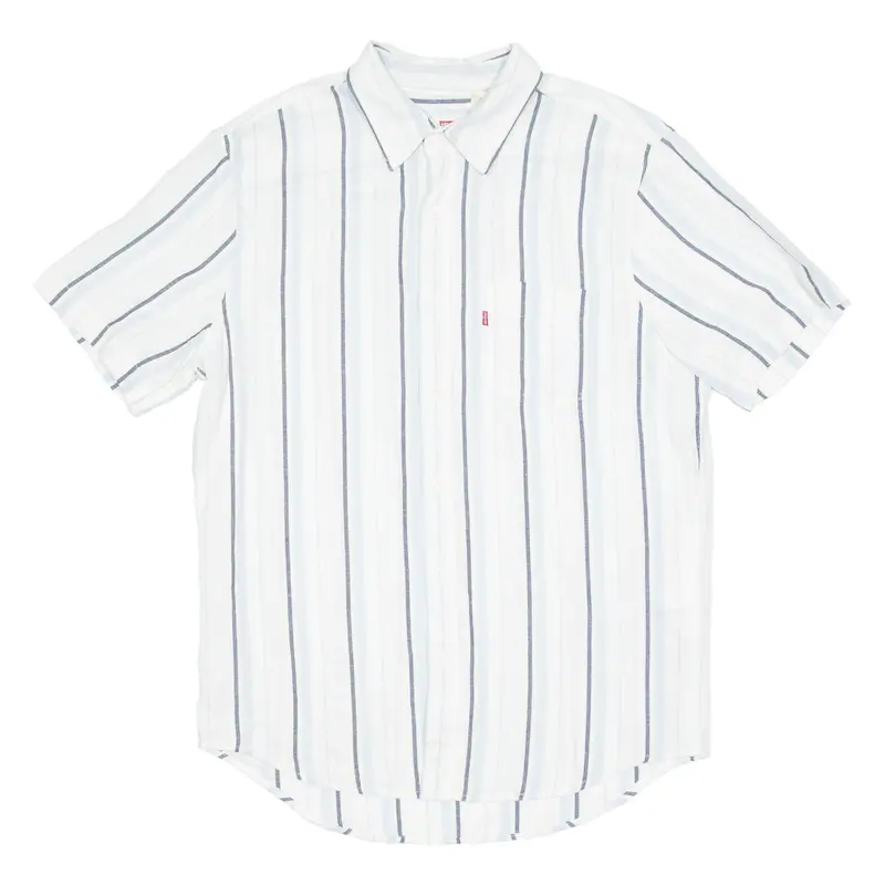 Levi's Mens Shirt White Striped M 1