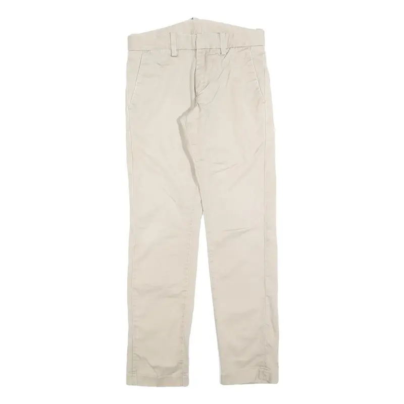 Levi's Mens Slim Beige Cotton Blend Zip Trousers W29 L32 Classic Straight Fit 1