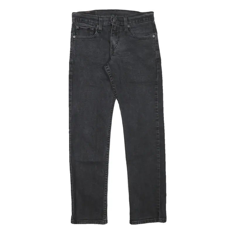 Levi's Mens Slim Black Denim Raw Zip Jeans W28 L28 Stylish Comfort 1