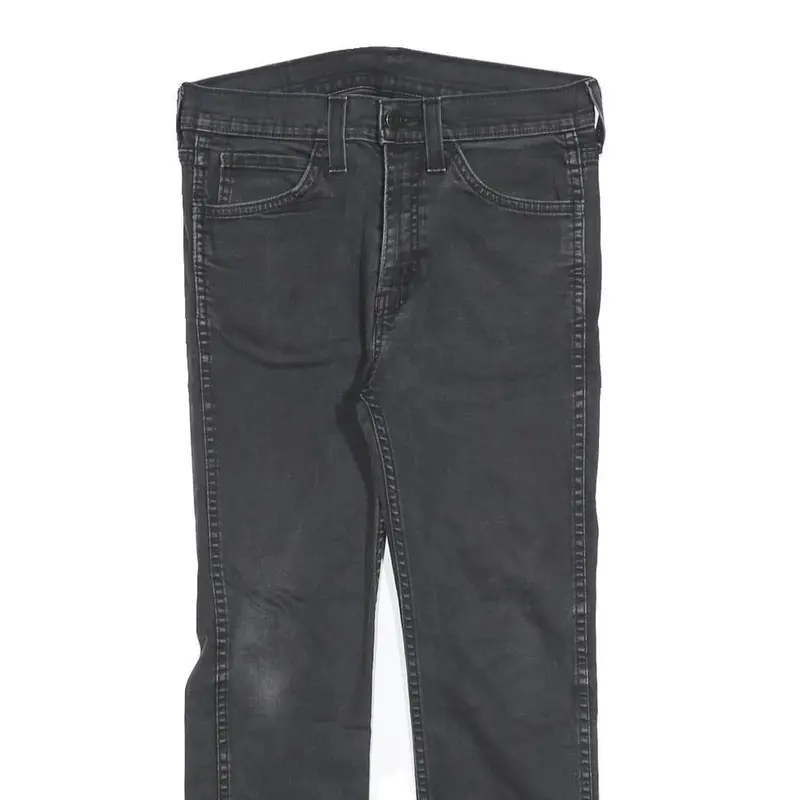 Levi's Mens Slim Black Jeans Denim W30 L25 Zip Classic Fit Stylish Stretch 2