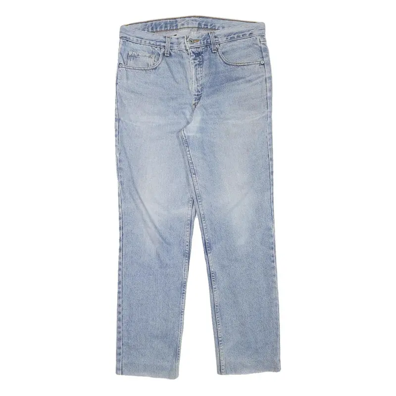 Levi's Mens Slim Blue Denim Light Wash Jeans W32 L28 Classic Zip Pocket 1