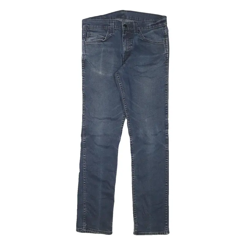 Levi's Mens Slim Blue Denim Slim Jeans W30 L30 Classic Cotton Blend Zip 1