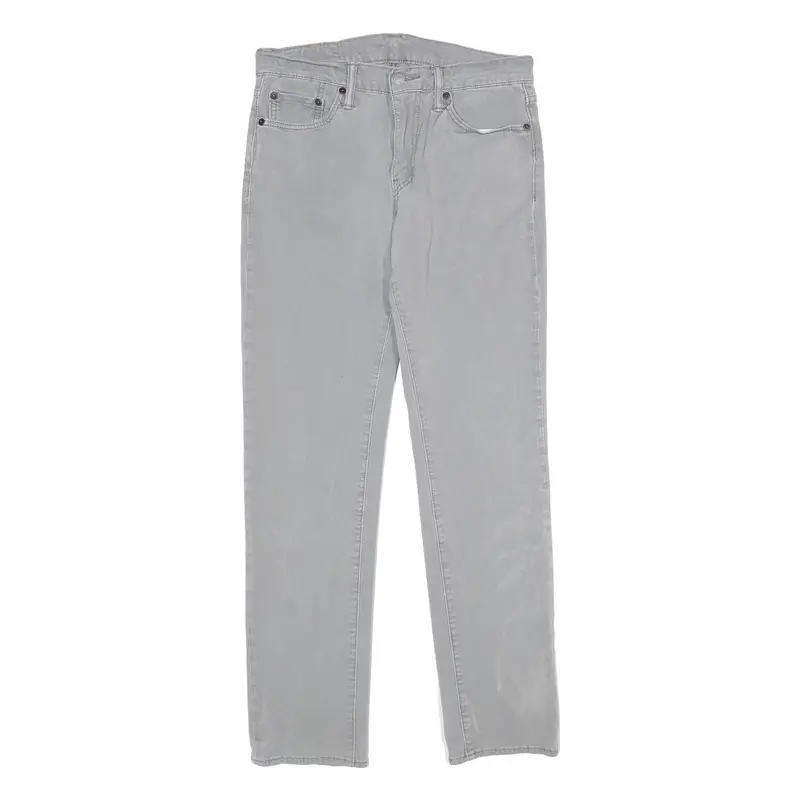 Levi's Mens Slim Cotton Blend Grey Trousers W30 L32 Casual Zip Closure 1