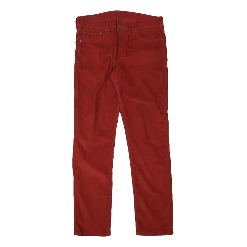 Levi's Mens Slim Red Cotton Blend Slim Fit Zip Trousers W33 L31 Casual Stylish 1