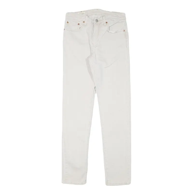 Levi's Mens Slim White Jeans Denim W27 L30 Cotton Blend Zip Fastening 1