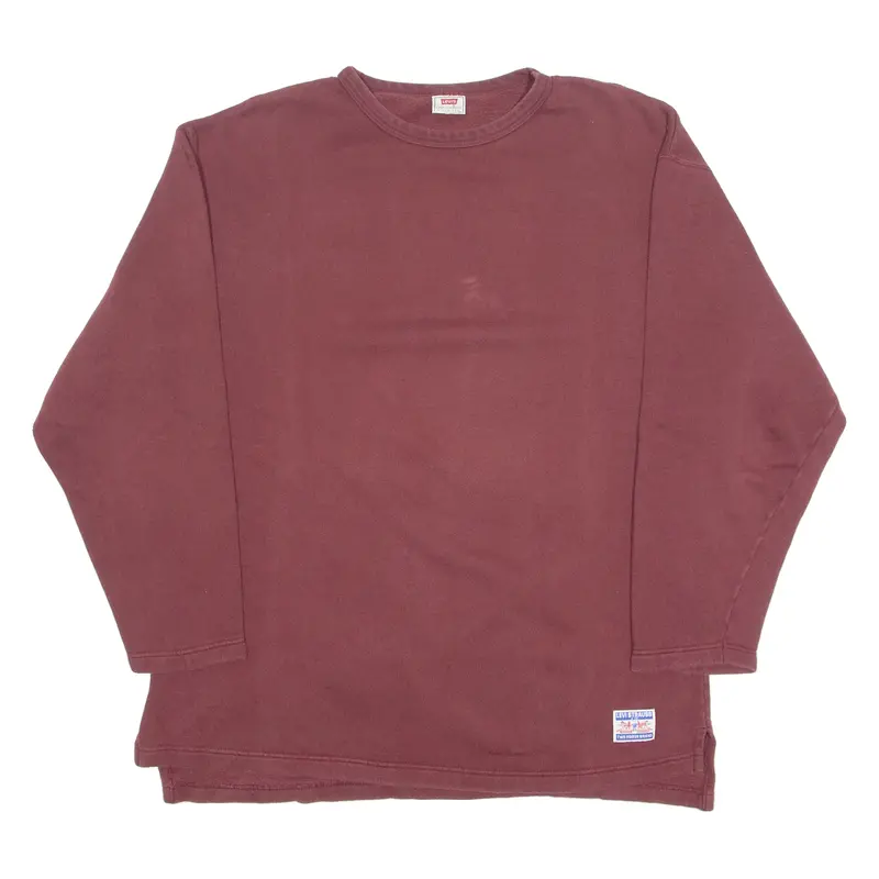 Levi's Mens Sweatshirt Maroon Crew Neck M 1