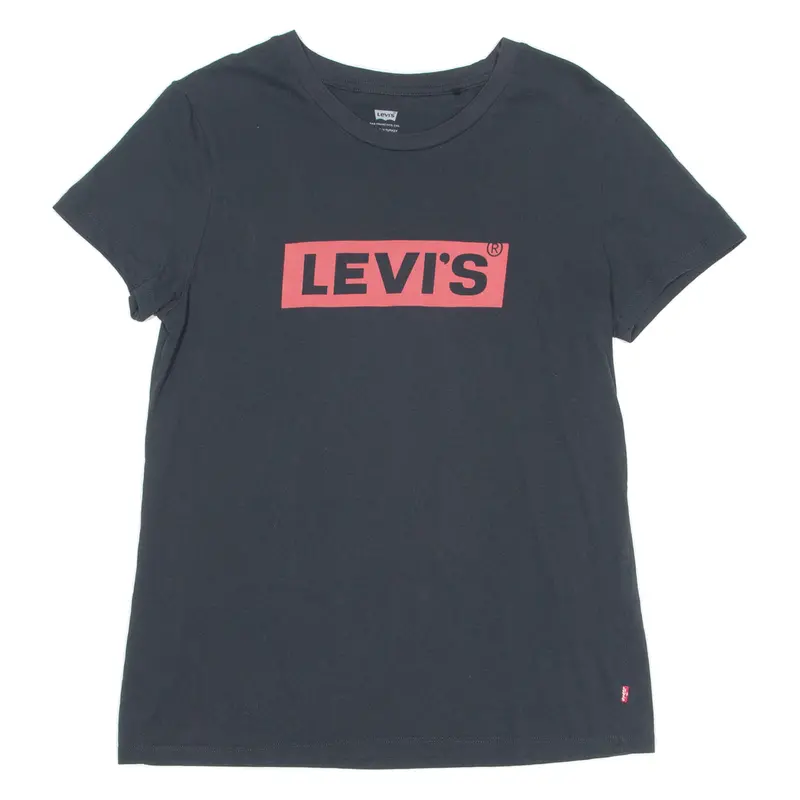 Levi's Mens T-Shirt Black Crew Neck M 1