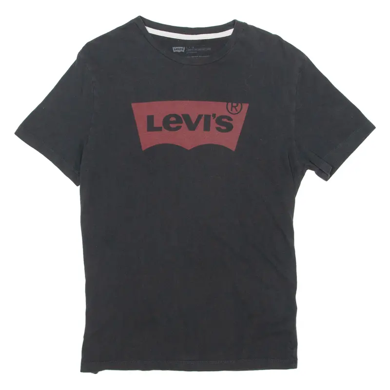 Levi's Mens T-Shirt Black Crew Neck S 1