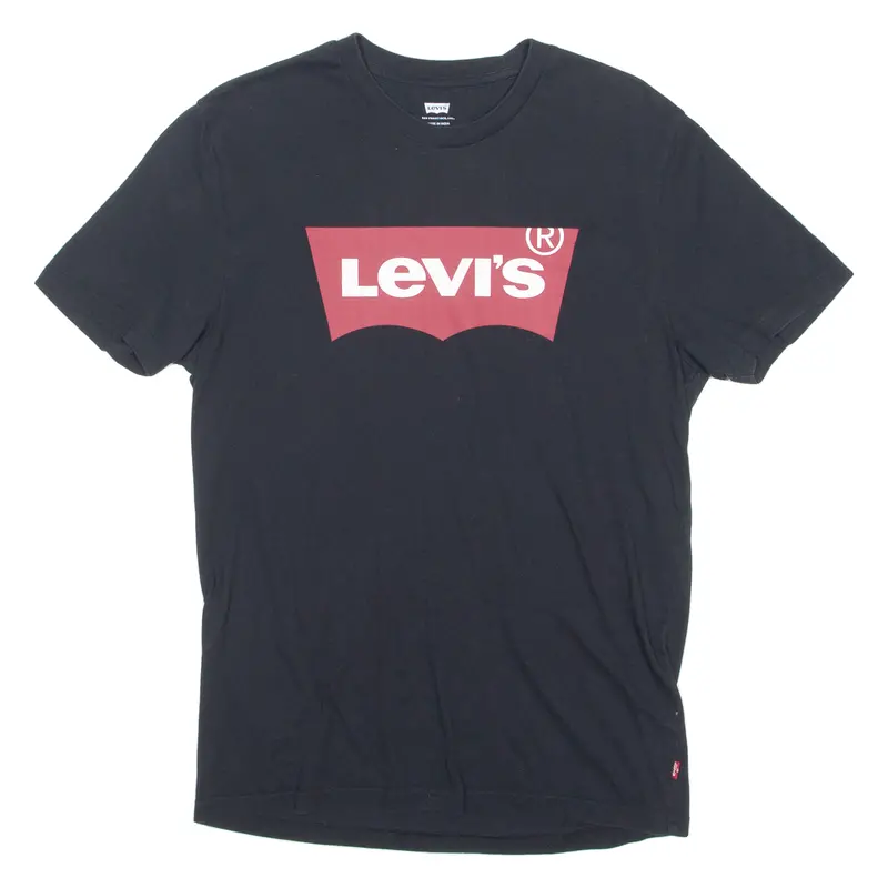 Levi's Mens T-Shirt Black Crew Neck S 1