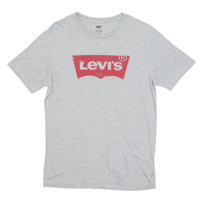 Levi's Mens T-Shirt Grey Crew Neck M 1