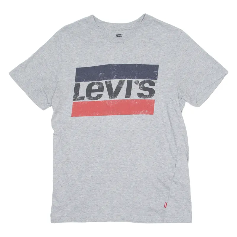 Levi's Mens T-Shirt Grey Crew Neck S 1