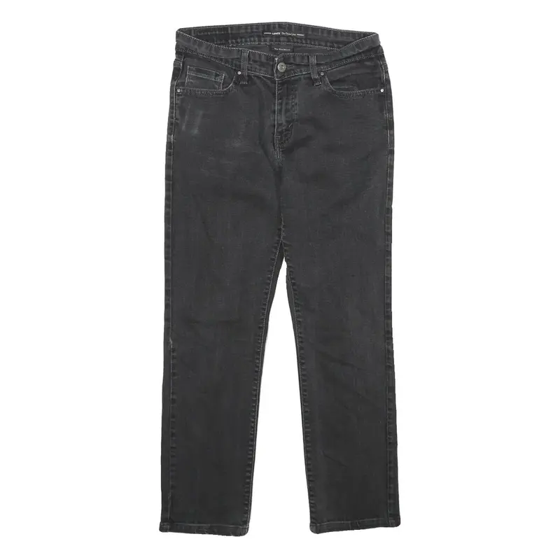 Levi's Mid Rise Skinny Womens Jeans Black Regular Skinny Denim W28 L28 Zip 1