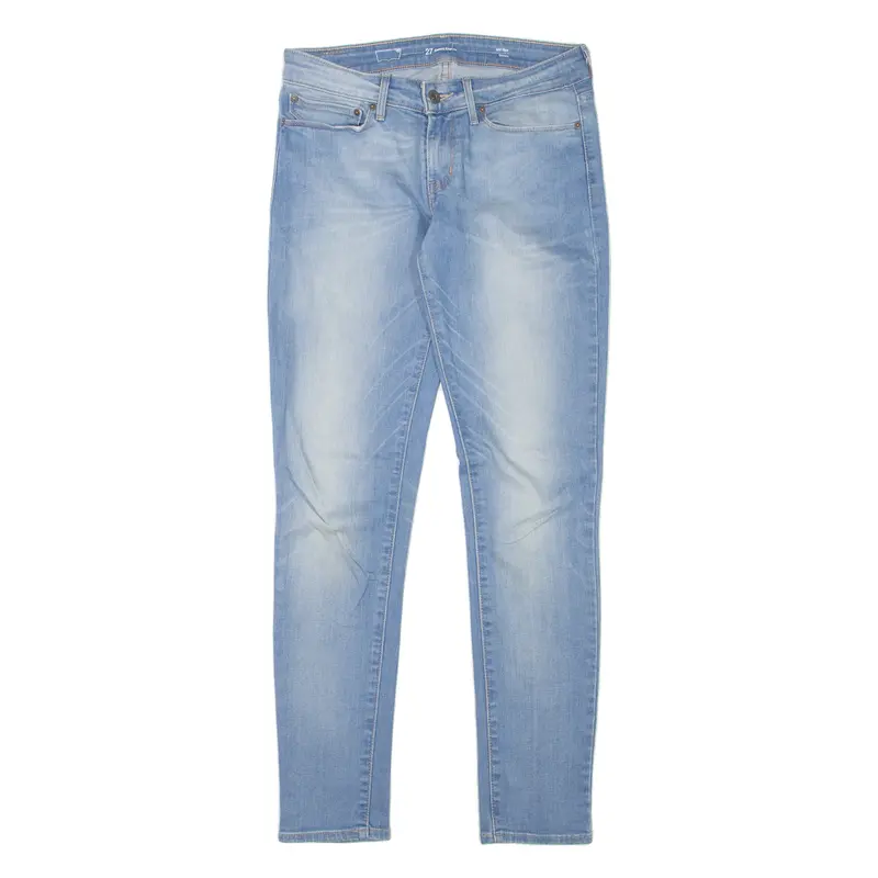 Levi's Mid Rise Womens Jeans Blue Slim Skinny Stone Wash W27 L32 1