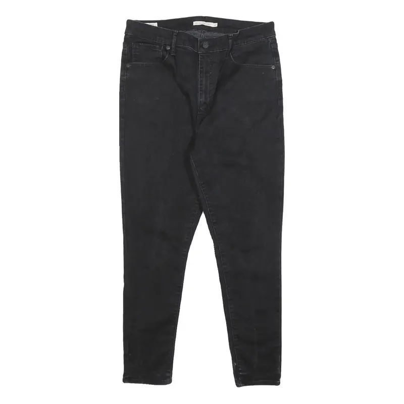 Levi's Mile High Big E Womens Jeans Black Slim Skinny Denim W33 L28 Stretch 1