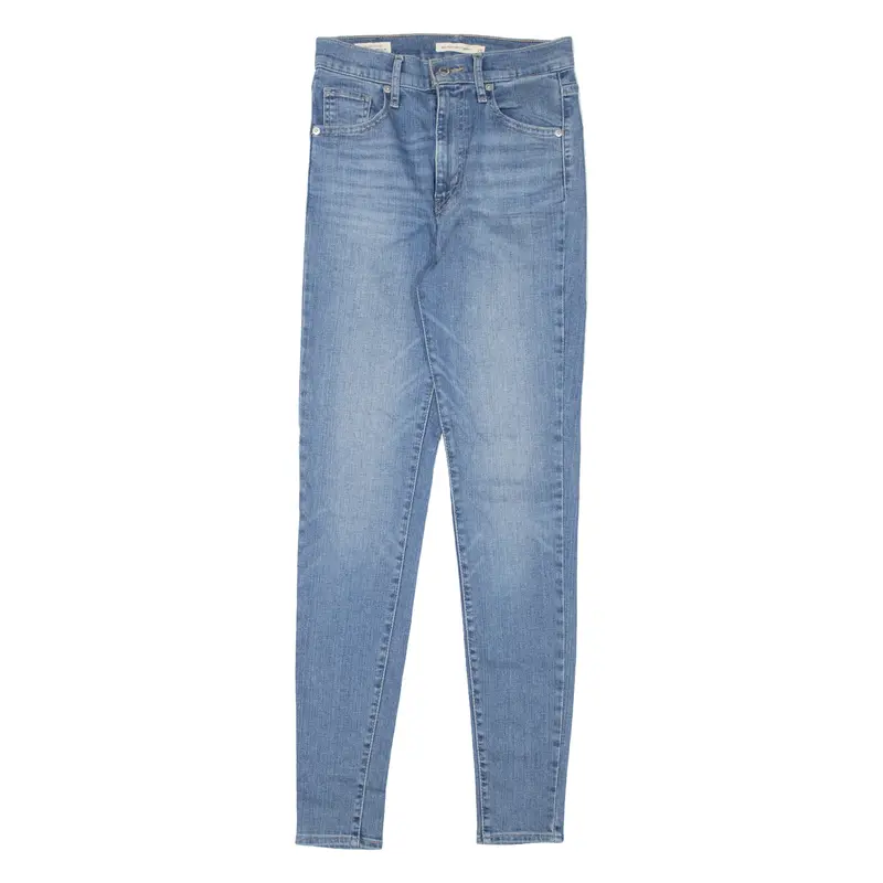 Levi's Mile High Big E Womens Jeans Blue Slim Skinny Stone Wash W26 L30 1