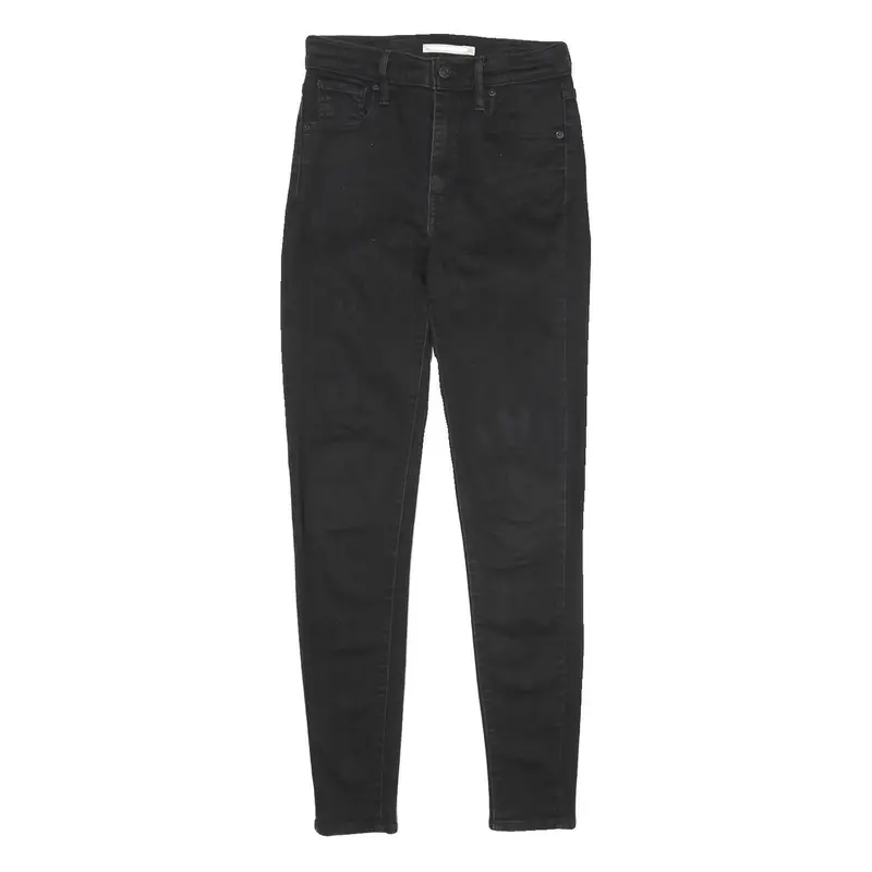 Levi's Mile High Super Skinny Womens Jeans Black Slim Skinny Denim Woven W26 L30 1