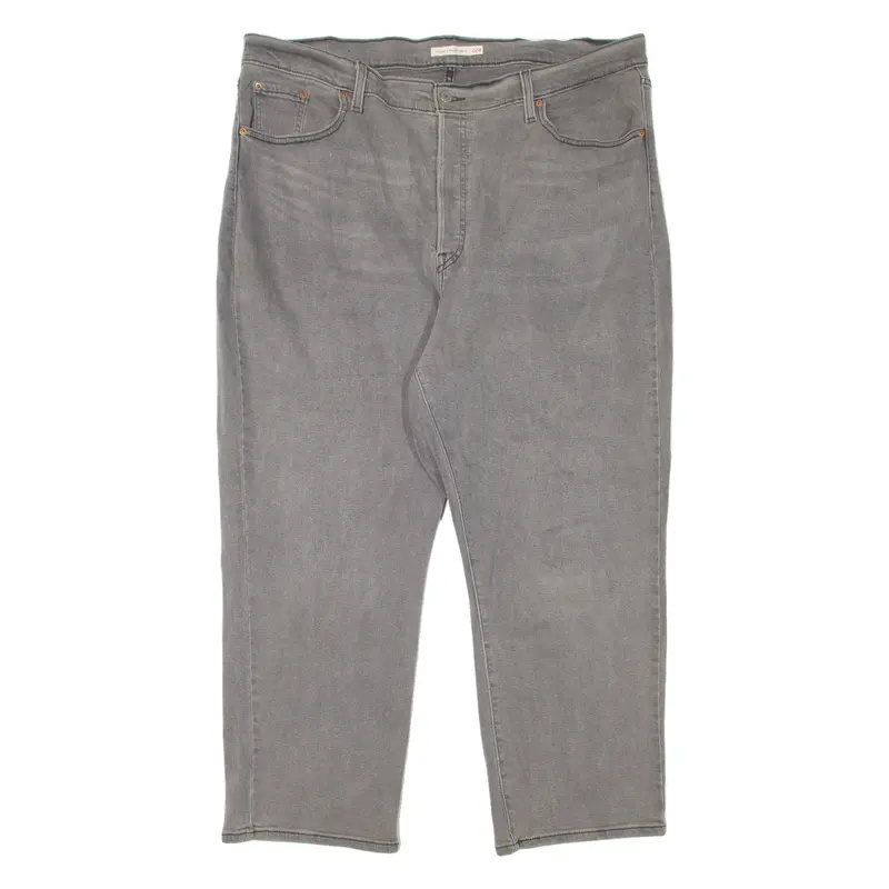 Levi's Ribcage Ankle Womens Jeans Grey Relaxed Straight W40 L26 1