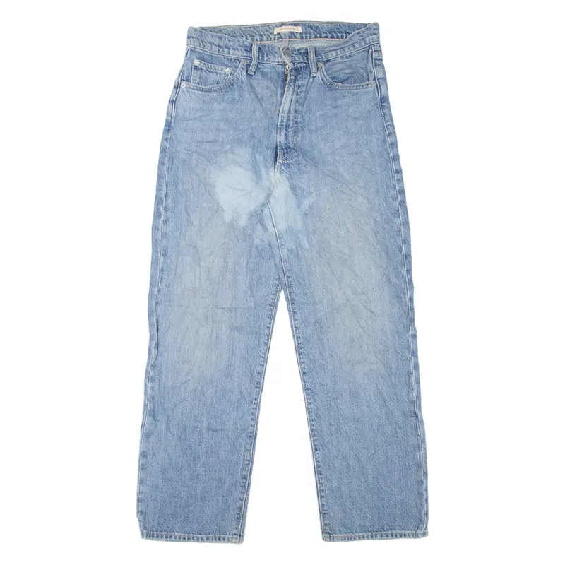 Levi's Ribcage Big E Womens Jeans Blue Relaxed Straight Stone Wash W29 L27 1