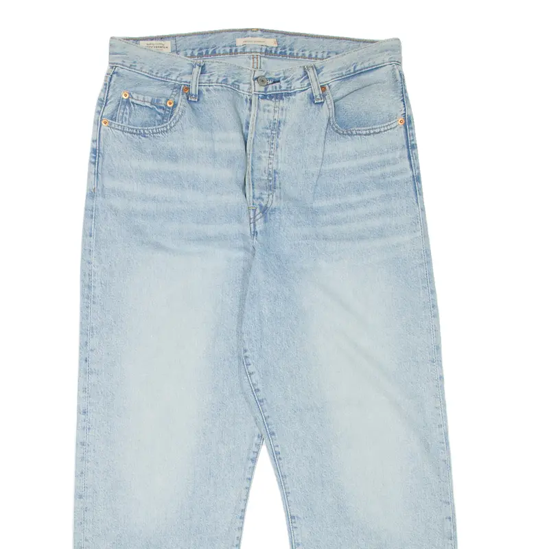 Levi's Ribcage Premium Womens Jeans Blue Relaxed Straight Stone Wash W32 L27 2