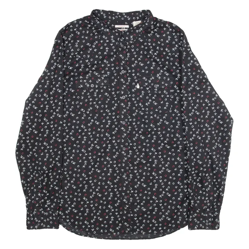 Levi's Tailored Fit Womens Shirt Black Long Sleeve Xl 1