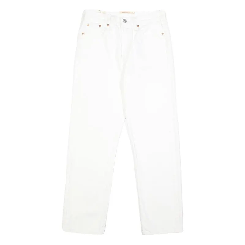 Levi's Wedgie Womens Jeans White Regular Straight Denim W26 L28 Button 1