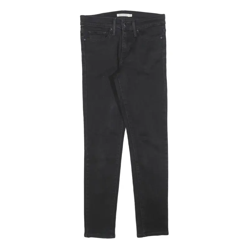 Levi's Womens 311 Slim Skinny Black Denim Cotton Blend Jeans W27 L28 1