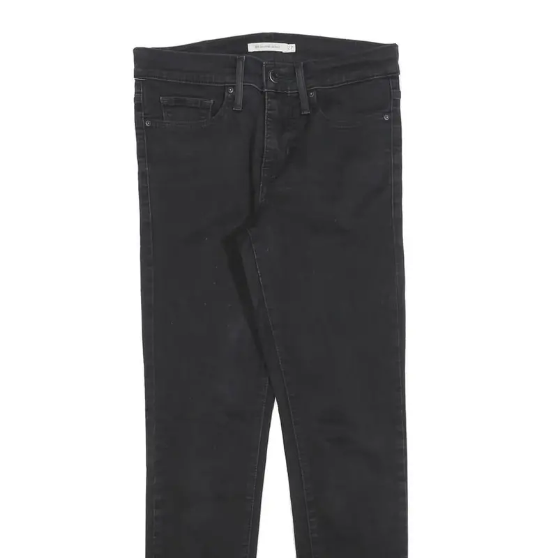 Levi's Womens 311 Slim Skinny Black Denim Cotton Blend Jeans W27 L28 2