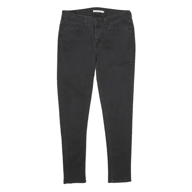 Levi's Womens 535 Super Skinny Slim Black Denim Medium W30 L30 Cotton Blend 1