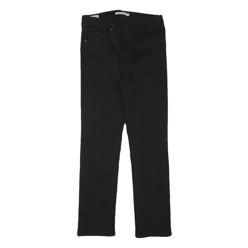 Levi's Womens Black Regular Straight Denim W28 L28 Cotton Blend Zip Jeans 1