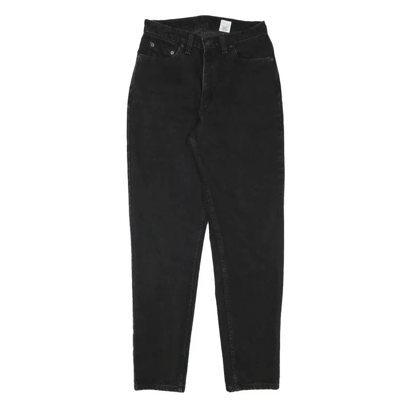 Levi's Womens Black Relaxed Straight Denim Medium W26 L29 Classic Zip Jeans 1