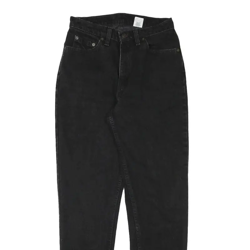 Levi's Womens Black Relaxed Straight Denim Medium W26 L29 Classic Zip Jeans 2
