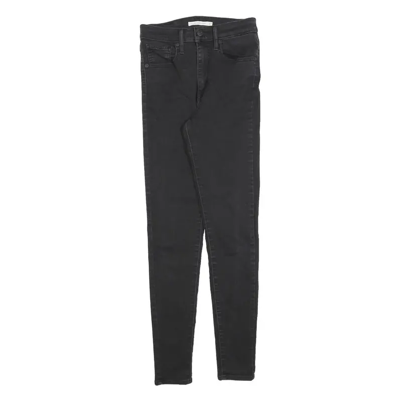Levi's Womens Black Slim Skinny Denim Dark W27 L30 Cotton Blend Zip Jeans 1