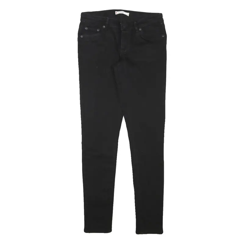 Levi's Womens Black Slim Skinny Denim Jeans Cotton Blend W26 L29 Stylish Zip 1