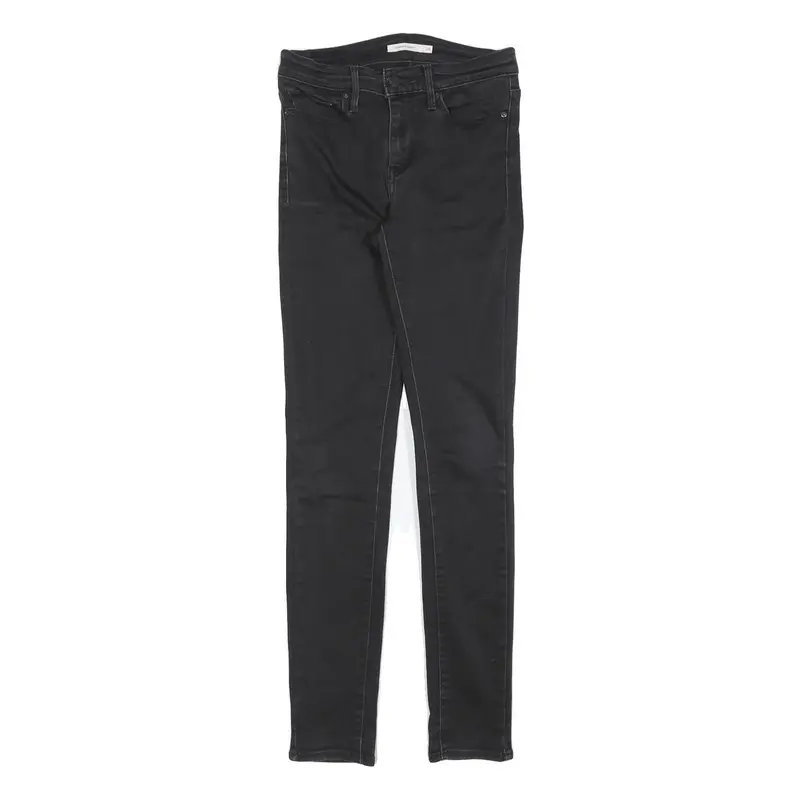 Levi's Womens Black Slim Skinny Denim Jeans Cotton Blend W26 L32 Zip 1