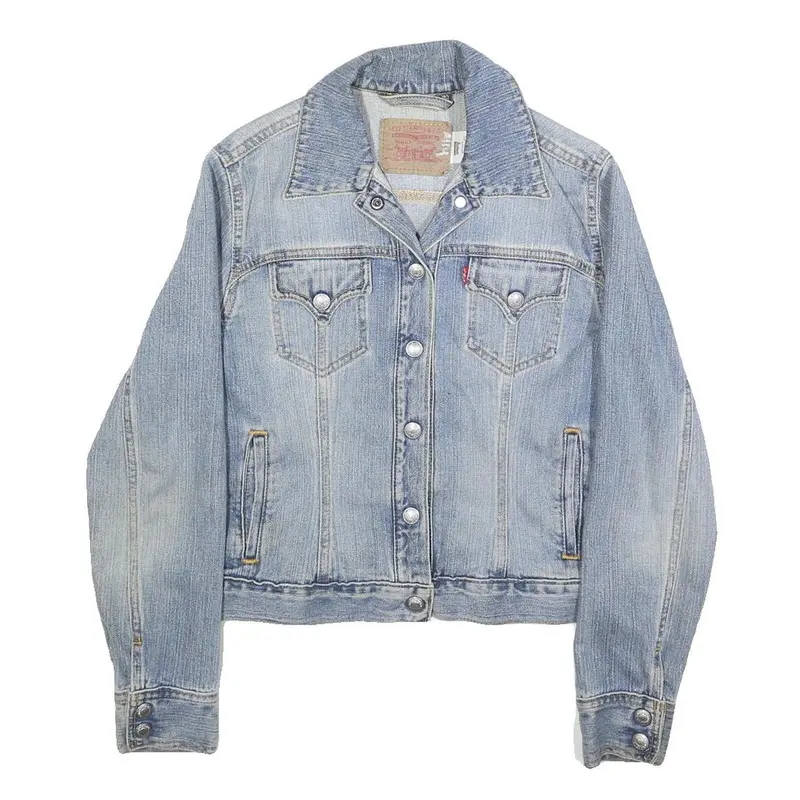 Levi's Womens Blue Denim Button Jacket S Cotton Classic Casual 1