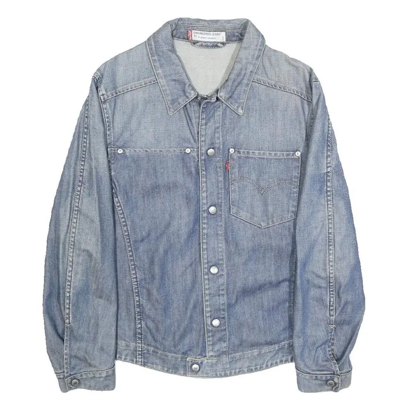 Levi's Womens Blue Denim Jacket S Cotton Blend Button Closure Classic Fit 1