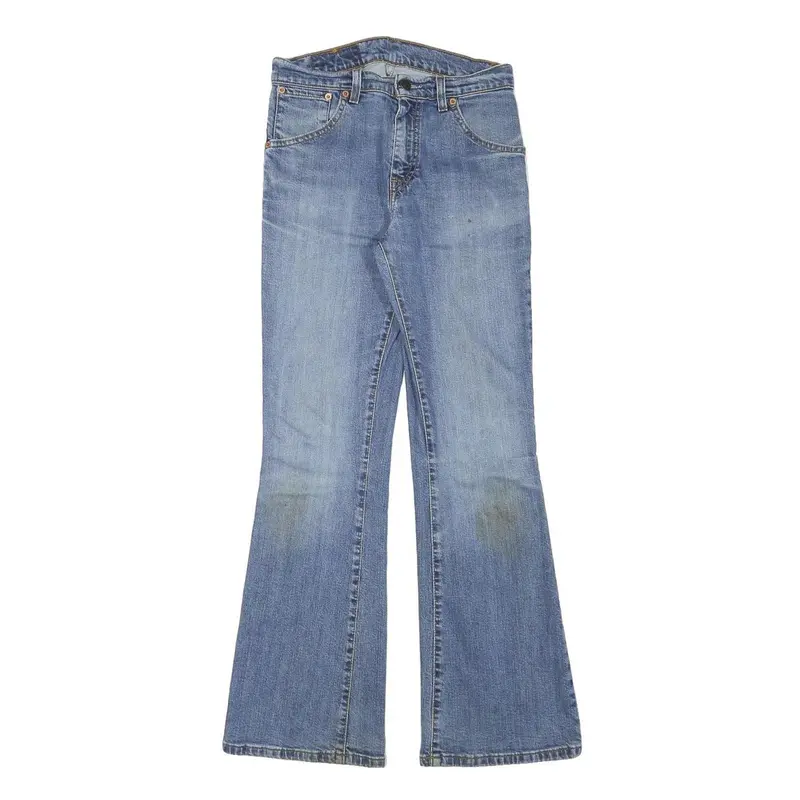 Levi's Womens Blue Regular Flared Denim W26 L29 Zip Cotton Blend Jeans 1
