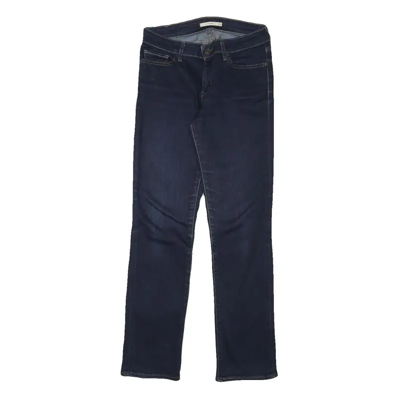 Levi's Womens Blue Regular Straight Denim Medium W28 L29 Classic Cotton Blend 1