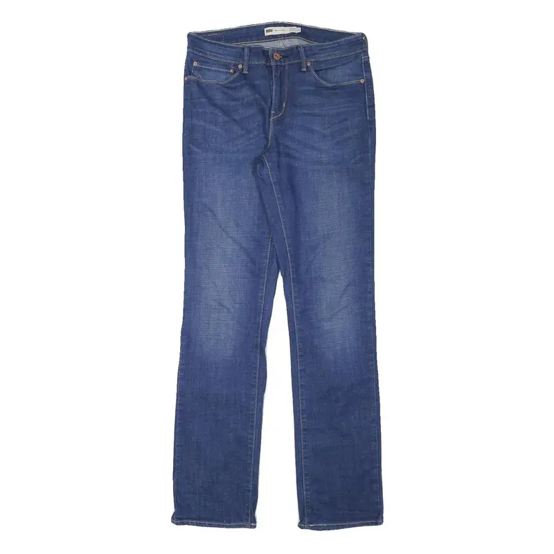 Levi's Womens Blue Regular Straight Denim Medium Wash W30 L32 Classic Zip Jeans 1