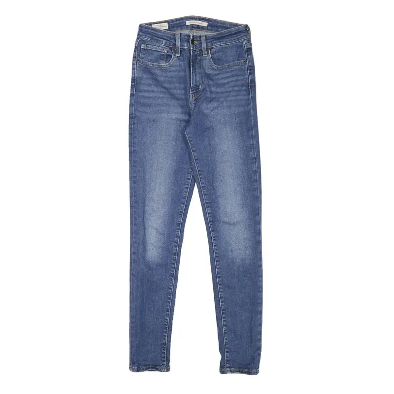 Levi's Womens Blue Slim Skinny Denim Medium W24 L28 Classic Fit Zip Jeans 1