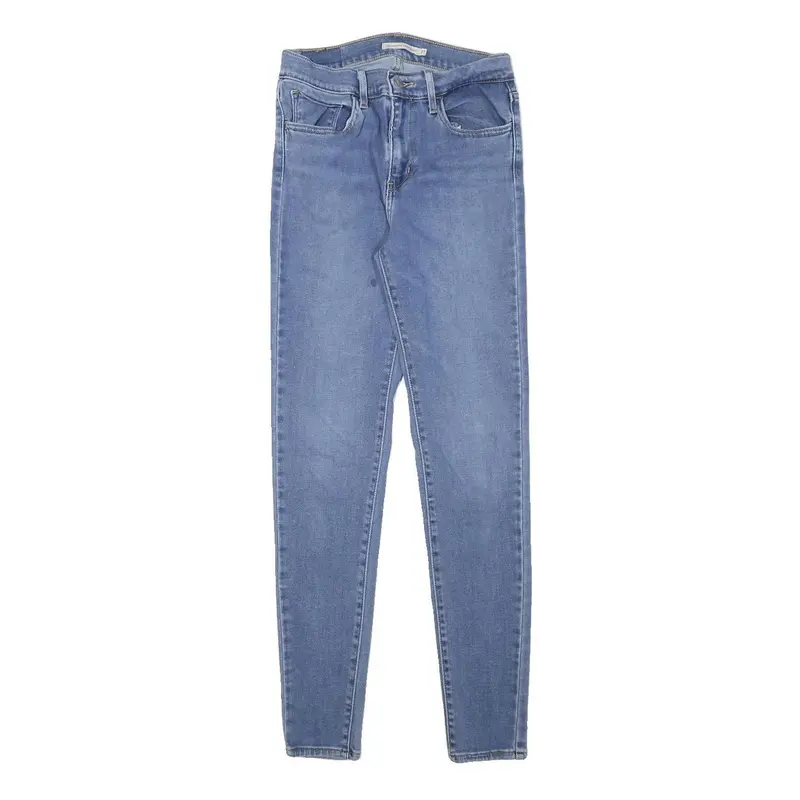 Levi's Womens Blue Slim Skinny Denim Rinse W25 L28 Slim Fit Zip Jeans 1