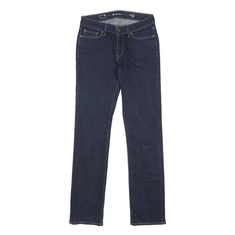 Levi's Womens Classic Jeans Blue Skinny Denim Raw W27 L32 Zip Cotton Blend 1