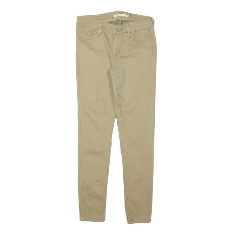 Levi's Womens Cotton Blend Beige Slim Skinny Trousers W26 L26 Stretch Casual 1