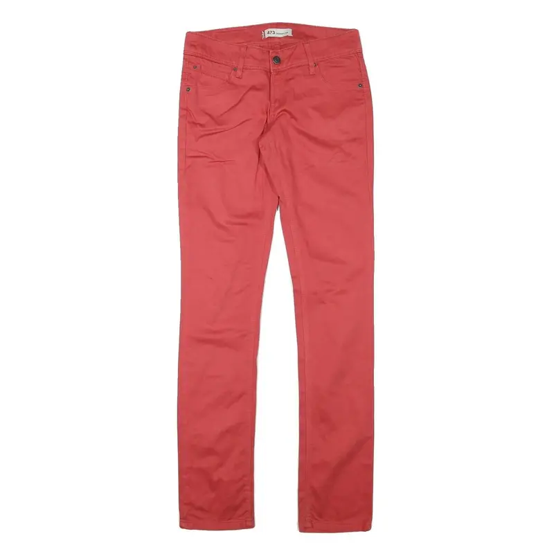 Levi's Womens Cotton Blend Red Slim Skinny Fit Trousers W28 L31 Stylish Comfort 1