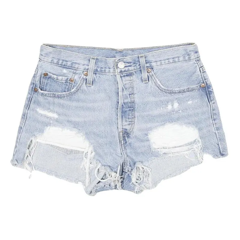 Levi's Womens Denim Blue Casual Cut-Off Shorts M W29 Distressed Style 1