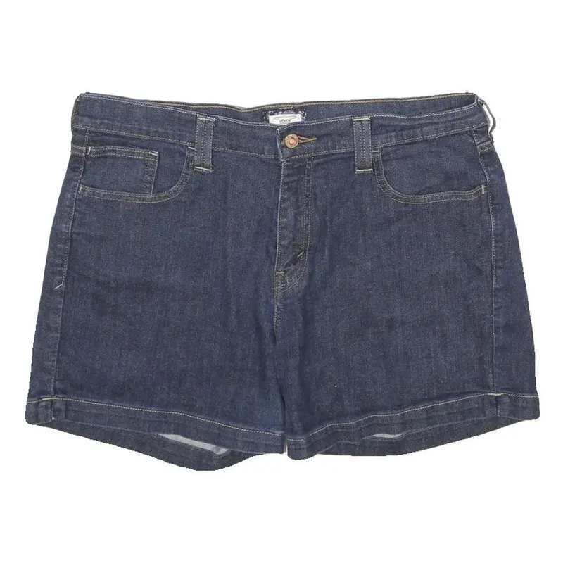 Levi's Womens Denim Blue Cotton Blend Casual Shorts L W34 Classic Fit 1