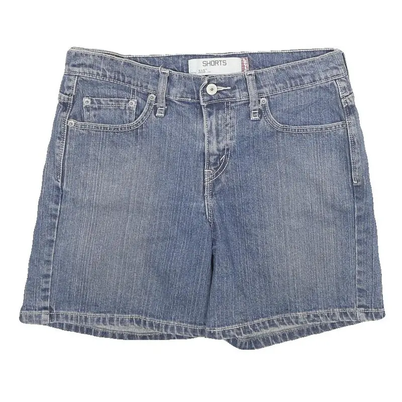 Levi's Womens Denim Blue Shorts M W32 Casual Cotton Blend Classic Fit 1
