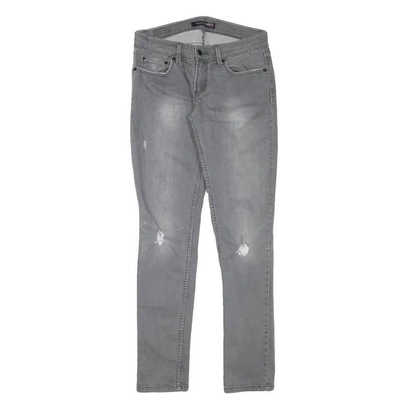 Levi's Womens Grey Slim Skinny Denim Light W29 L31 Distressed Cotton Blend Jeans 1