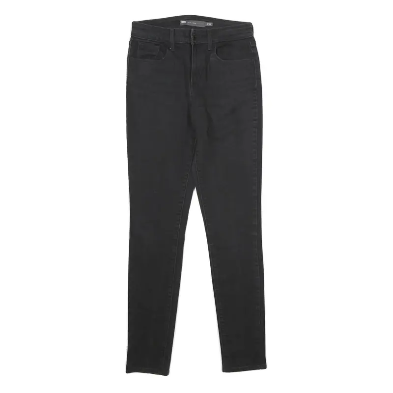 Levi's Womens Hi-Rise Skinny Slim Black Denim W25 L30 Stretch Cotton Blend Jeans 1