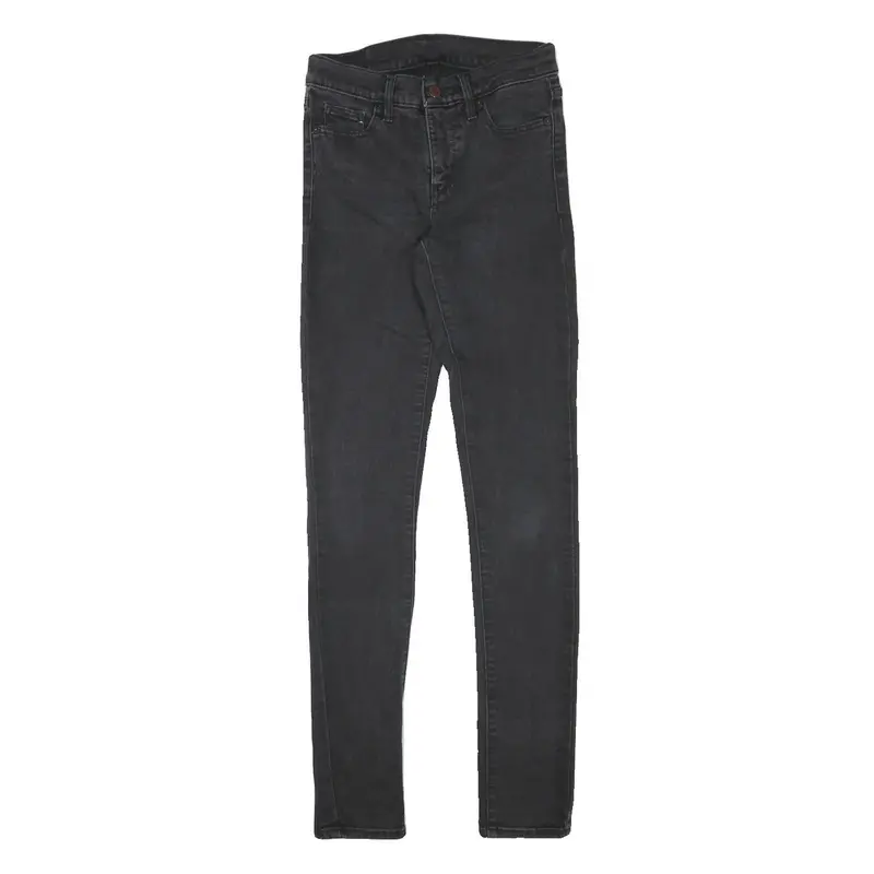 Levi's Womens Jeans Black Slim Skinny Denim Medium W25 L30 Zip Cotton Blend 1